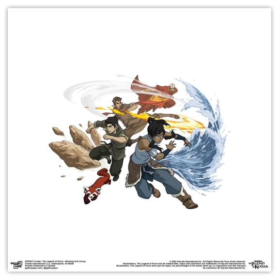 Gallery Pops Nickelodeon Avatar: The Legend of Korra - Bending Arts Group Wall Art, Unframed Version, 12" x 12"