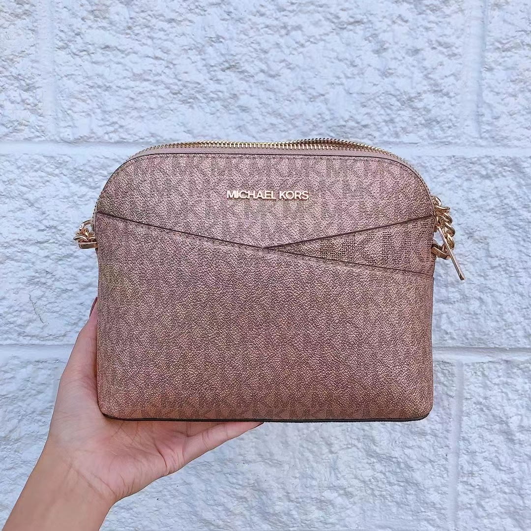 Michael Kors Metallic Rose Gold Purse 2024 | towncentervb.com