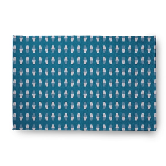 Simply Daisy 3' x 5' Unreal Teal Bowling PinsIndoor/outdoor Rug
