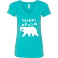 thumbnail image 3 of Inktastic Nonna Bear in White Women's V-Neck T-Shirt, 3 of 5