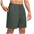 thumbnail image 2 of Hot Days, Bold Styles YLSDY Men's Running Shorts with Zipper Pockets Side Slit Lightweight Quick Dry Basketball Gym Workout Athletic Shorts for Men Green L, 2 of 7