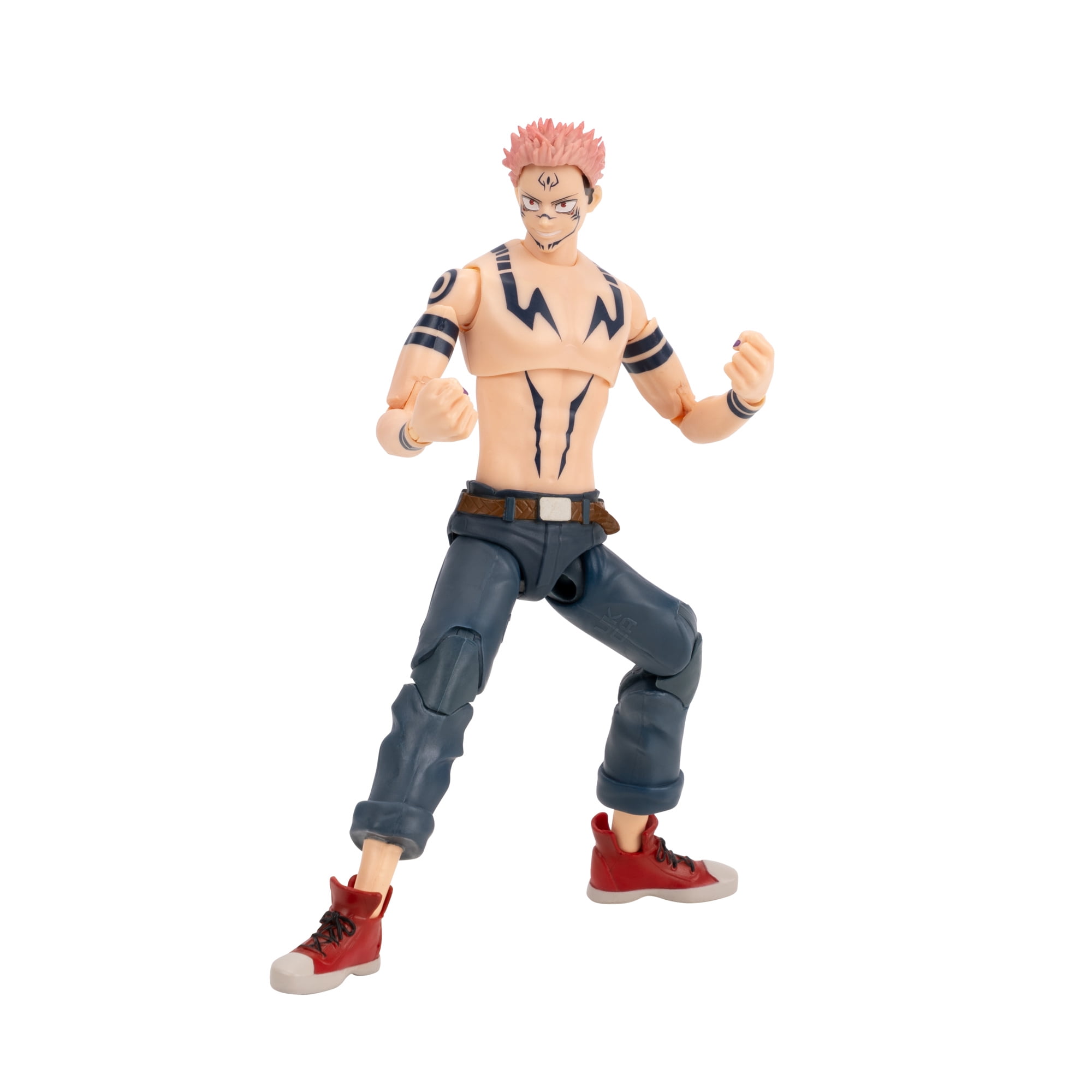 Total Anime Ryomen Sukuna - 6.5-Inch Figure with Swappable Faceplates, Alternate Hands, and Energy Effects