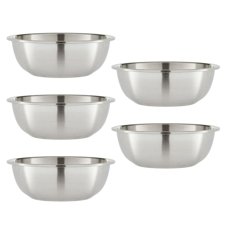 Okuna Outpost 1.2 qt Stainless Steel Mixing Bowls for Kitchen, Baking, Cooking Prep (5 Piece Set)