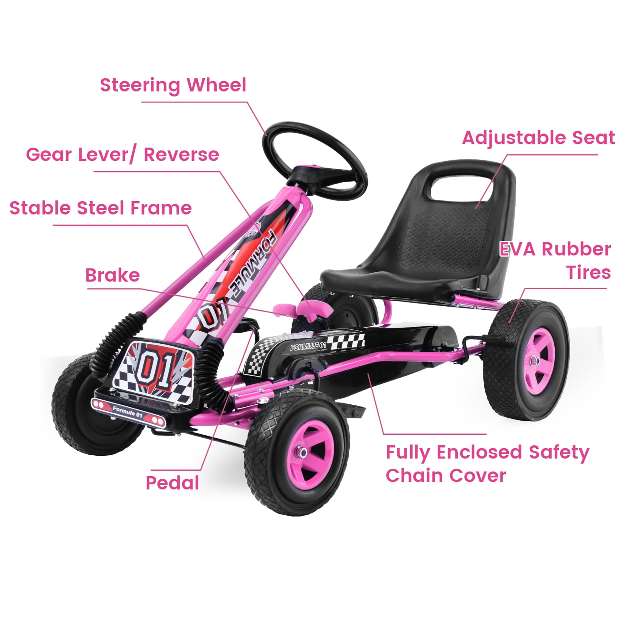 BIG WHEEL KART 3 キッズカート TOY GO CART PEDDLE TYRE GM-PC01 BIG WHEEL KART 3 - A. Ally