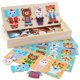 thumbnail image 1 of Rompecabezas magnético para cambiarse de ropa a juego para niños, rompecabezas para vestirse con animales, rompecabezas para educación temprana, juguetes de madera, 1 of 6