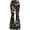 A-Black648, variant on Forest Botanical Print Flare Pants for Women High-Rise Cut Bohemian Daily Party Trousers