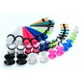 thumbnail image 4 of 50 Pieces Ear Stretching Kit Acrylic Tapers and Plugs 14G-00G Silicone Flared Tunnels Ear Gauges Expander Set Body Piercing Jewelry(Luminous), 4 of 5