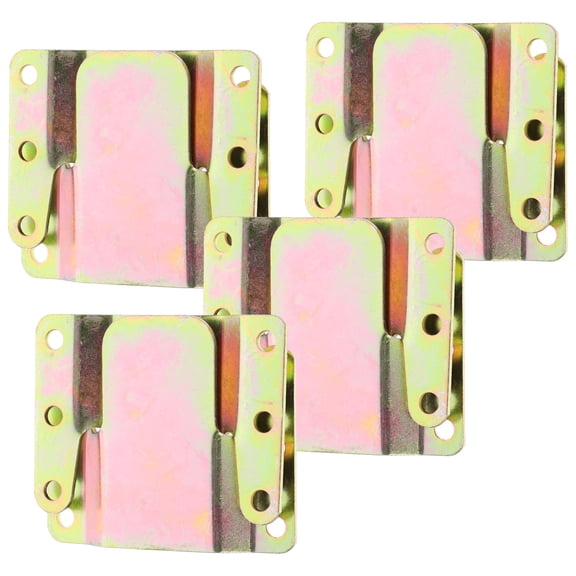 UPKOCH Interlocking Furniture Connector Golden 4Set 3.1X2.5X0.08In