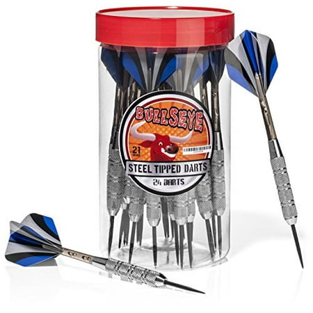 Steel Tip Darts w/ Flights - Includes Store Jar Carrying Case 21g Pack of