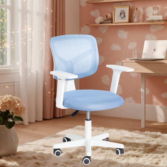 Homylin Silla de Tareas Ergonómica con Respaldo de Malla, Altura Ajustable y Ruedas 360°
