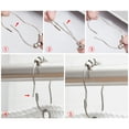 thumbnail image 2 of Utopia Alley Shower Hooks - Shower Curtain Rings for Bathroom - Rust Resistant Roller Shower Curtain Hooks for Shower Curtain or Liner - Set of 12, Polished Chrome, 2 of 8