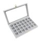 thumbnail image 2 of Caja De Joyería Organizador 28 Sección Moderna Joyería De s Mujeres De s Mujeres Para El Pendiente Colr Caja De Gris Gloria Estuche de joyería, 2 of 5