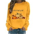 thumbnail image 1 of Pisexur Chandail de l\'Action de Grâce Orange à Col Rond Chandails Mode à Motif de Citrouille Chandails Grateful Blessed Chandail d'Automne Chandail à Manches Longues Chandail à Enfiler Hauts pour Femmes, 1 of 3
