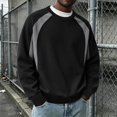 thumbnail image 2 of Men's Sweatshirts Casual Crewneck Pullover Sweatshirts Black XXXXL, 2 of 5
