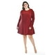 thumbnail image 1 of Vestido glitter con lentejuela Roman Fashion /Tallas Extras, 4222 (Rojo) rojo 40, 1 of 5