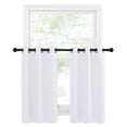 thumbnail image 3 of NICETOWN 50% Blackout Curtains for Small Window, Pure White Short Light Blocking Thermal Insulated Curtains Privacy Grommet Window Treatment, 42"x30", 2 Panels, 3 of 7