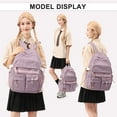 thumbnail image 4 of Cute Backpacks for School Bookbag for Teenagers, School Backpack for Teens Book Bags School Bag for Women Men, Aesthetic Backpacks for Teens High School College Backpack Laptop Casual Daypack Purple, 4 of 10