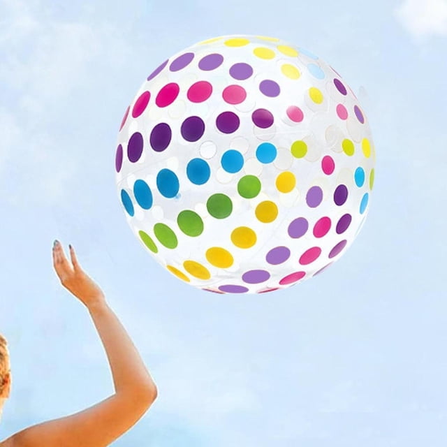 Pelota de playa inflable, accesorios para fiestas, pelotas, divertido juguete para niños, juguete inflable colorido para piscina, para fiesta temática Bola de puntos