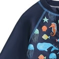 thumbnail image 4 of WAYUTE Baby Boy Swimsuit Animal Printed Rash Guard Sun Protection Long Sleeve Bathing Suit 2 Piece for Kids Summer Vacation, 4 of 7