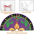 thumbnail image 4 of Mardi Gras Decorations Carnival Tree Skirt, Tree Mat Holiday Party Supplies Ornaments Indoor Outdoor Decorations 48 in, 4 of 6