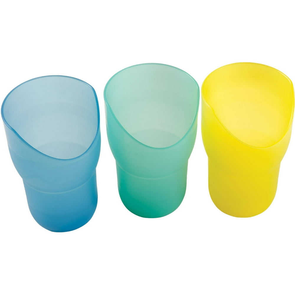 HealthSmart 3Pack Drinking Nosey Cups Set, 8ounce Nosey Cups for
