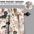 thumbnail image 5 of Dog Print Kitchen Curtains 36 Inch Short - 3 Panel Set, Cute Puppy & Floral Design, Rod Pocket Pet Lover Curtains 100% Polyester, Paw & Bone Pattern for Kitchen, Living Room, Bedroom, Easy Wash, 5 of 6