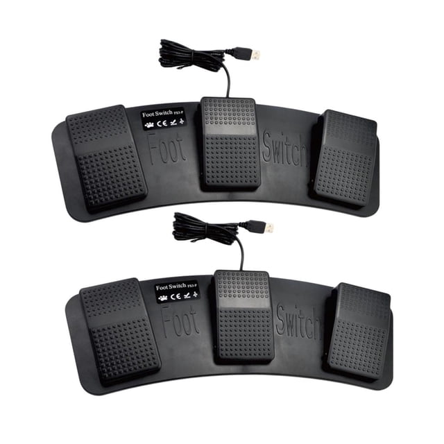 Interruptor de Pedal Triple Programable shamjiam 2 Piezas para Computadora Portátil de Juegos