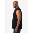 thumbnail image 3 of KingSize Men's Big & Tall Shrink-Less Lightweight Muscle T-Shirt - 9XL, Black, 3 of 5