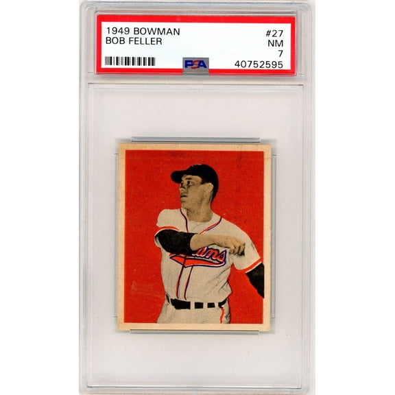 Graded 1949 Bowman Bob Feller #27 PSA 7 Baseball Card