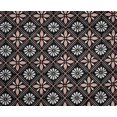 thumbnail image 4 of oneOone Polyester Lycra Black Fabric Floral & Tiles Moroccan Craft Projects Decor Fabric Printed By The Meter 56 Inch Wide, 4 of 4
