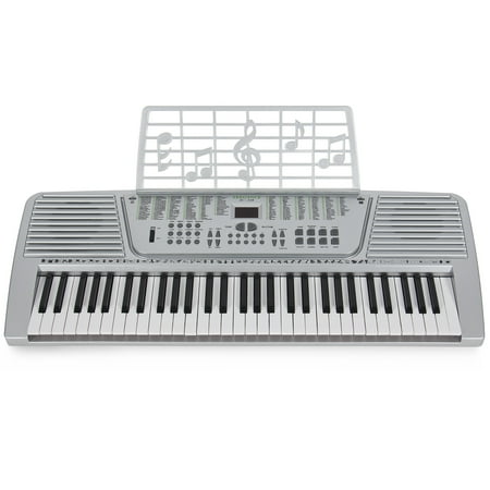 New Silver 61 Key Electronic Music Keyboard, Electric Piano Organ