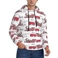 thumbnail image 2 of Wukai Retro Train Print Men Hoodies Fleece Sweatshirts Long Sleeve Sweaters Pullover Fall Outfits Winter Clothes-XX-Large, 2 of 7