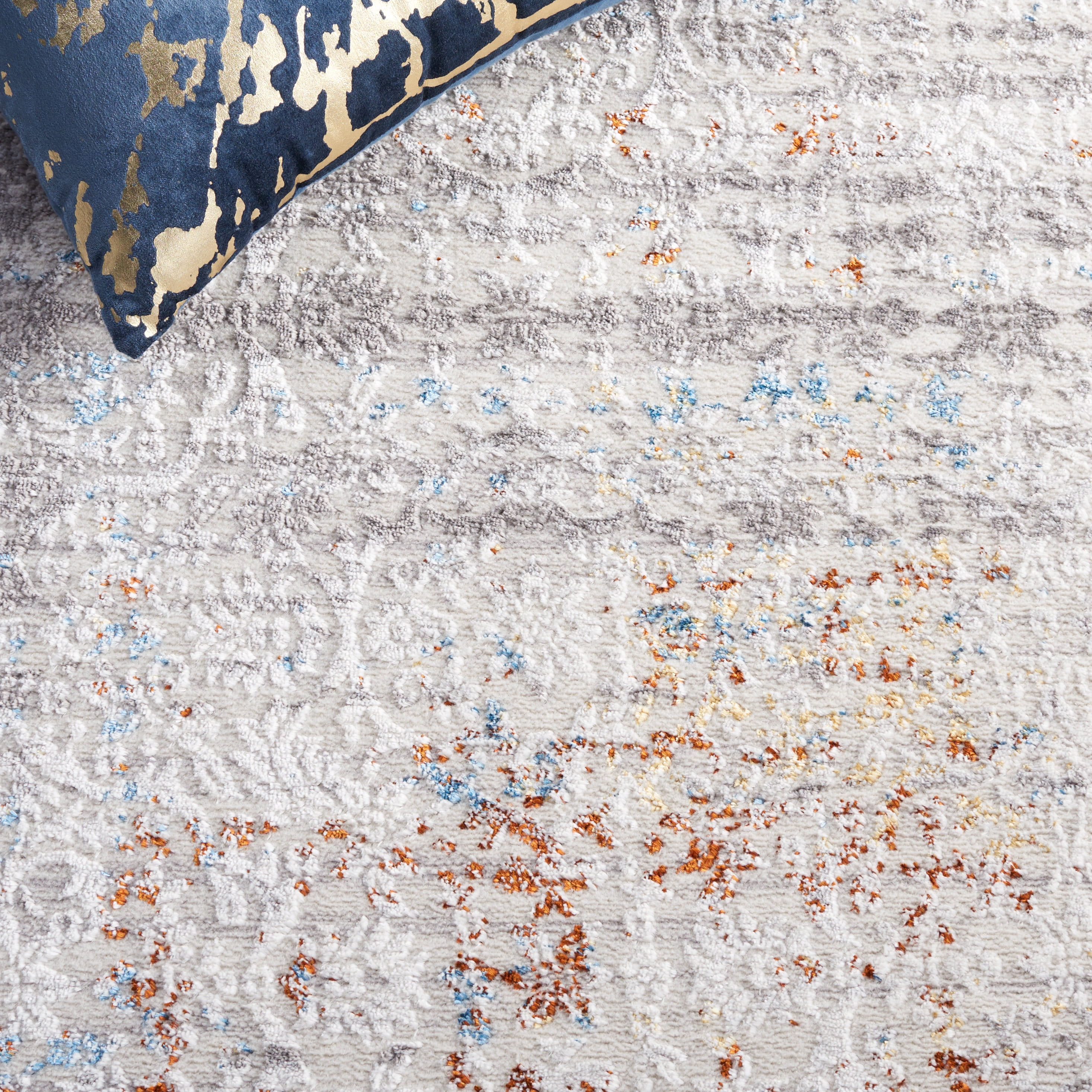 SAFAVIEH Amelia Velda Oriental Area Rug, Gray/Light Gray, 5'5" x 7'7"