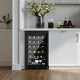 thumbnail image 2 of COLOZO 24 Bottle Compressor Wine Cooler,  Black Freestanding Wine Fridge with Glass Door, 2 of 9