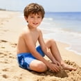 thumbnail image 5 of BIG ELEPHANT Toddler Boys' Swim Trunks with Mesh Liner - Stretch Athletic Shorts 2-Pack (3T-10Y), 5 of 9
