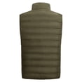 thumbnail image 2 of Men Outerwear Lightweight Water-Resistant Finish Sleeveless Puffer Vest Jacket, Khaki, XL, 2 of 7