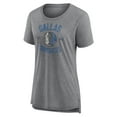 thumbnail image 2 of Women's Heather Gray Dallas Mavericks Heritage Tri-Blend T-Shirt, 2 of 3