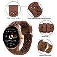 thumbnail image 3 of Fluororubber Watch Band,22mm Quick Release Watch Strap for Men and Women,Brown with Rosegold Buckle, 3 of 7