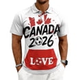 thumbnail image 2 of 2026 Soccer Cup Jersey for Men, Polo Collar Short Sleeve Country Name & Ball Graphic Top - Breathable Fan Shirt for Match Day & Casual Wear White XXL, 2 of 5