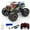 Blue, variant on TZDZRC Triceratops Spray Remote Control Vehicle, 2.4GHz All Terrain Remote Control Monster Cars, 1:16 Monster Truck RC Trucks, Remote Monster Car with Spray Music and Light for Kids