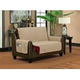 thumbnail image 2 of Classic Reversible Quilted Waterproof Furniture Protector Diamond Design (Loveseat, Burgundy/Sand), 2 of 2