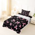 thumbnail image 5 of Erosebridal Pink Coquette Bowknot Twin Sheet Sets For Bow Lovers,Cute Loves Print Kids Bedding 3-Piece, 5 of 6