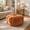 Orange-Red, variant on Christopher Knight Home Modern Round Velvet Pumpkin Ottoman, Plush Upholstered Footstool, Navy Blue