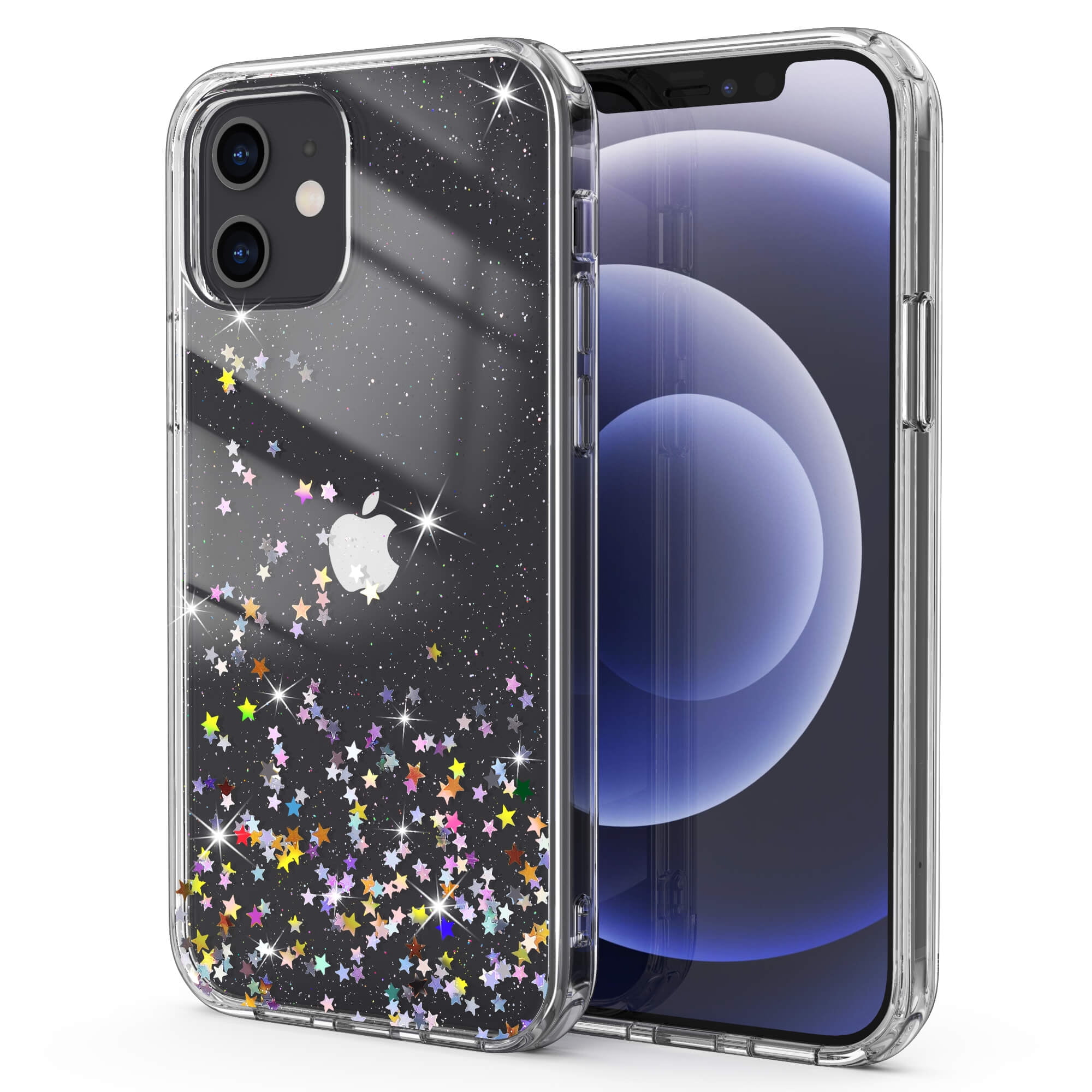 Ulak Iphone 12 Case Iphone 12 Pro Case Anti Scratch Shockproof Bumper Slim Phone Case For Apple Iphone 12 12 Pro Stars Glitter Walmart Com