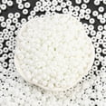 thumbnail image 2 of Imitation Jade 3/0 Glass Seed Beads Luster Baking Paint Round White 5.5x3.5mm Hole: 1.5mm, 2 of 4