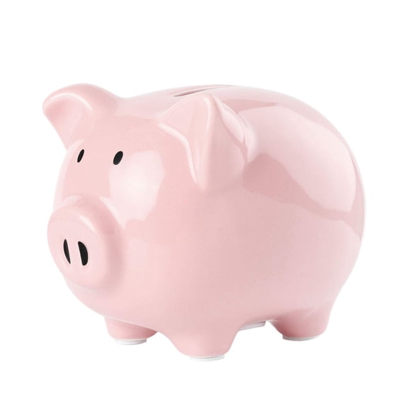 Piggy Bank for Kids Girls Boys, Glazed Ceramic Coin Bank,Cute Pig Piggy Bank Money Bank Coin Bank for Birthday, Nursery Décor, Keepsake, Baby Shower (Pink)