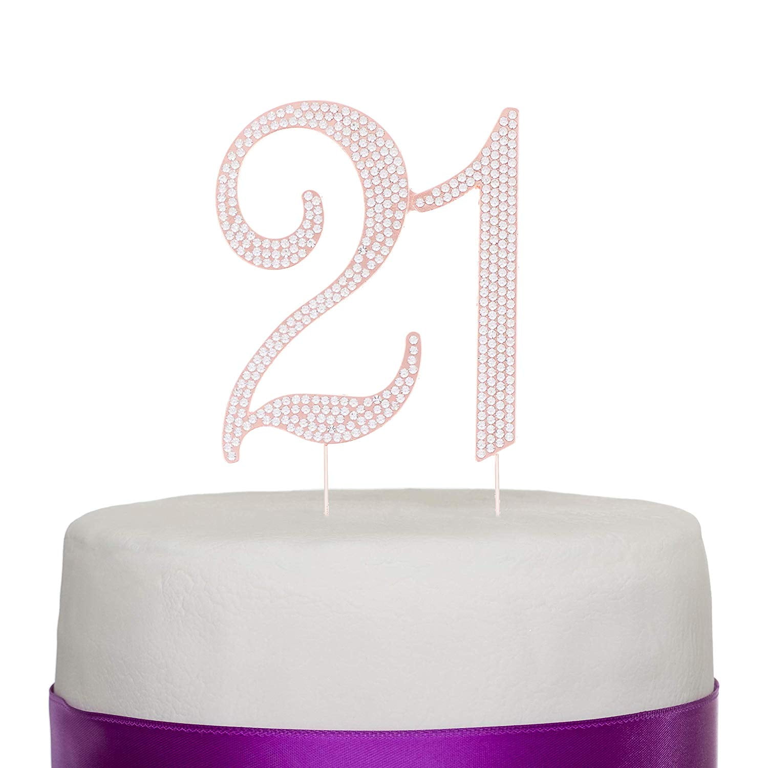 18 Milestone Birthday Rose Gold & Diamante 18th Birthday Cake Topper 