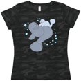 thumbnail image 3 of Inktastic Cute Manatees with Bubbles Women's T-Shirt, 3 of 5