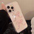 thumbnail image 3 of Funda de teléfono con lazo rosa para iPhone, carcasa bonita de silicona suave y transparente a prueba de golpes para iPhone 16, 15, 14, 13, 12, 11 Pro Max, X, XS, XR, 7, 8 Plus, 3 of 5