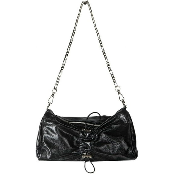 Kukuzhu PU Tote Bag Women Pleat Chic Elegant Casual Small Shoulder Bag